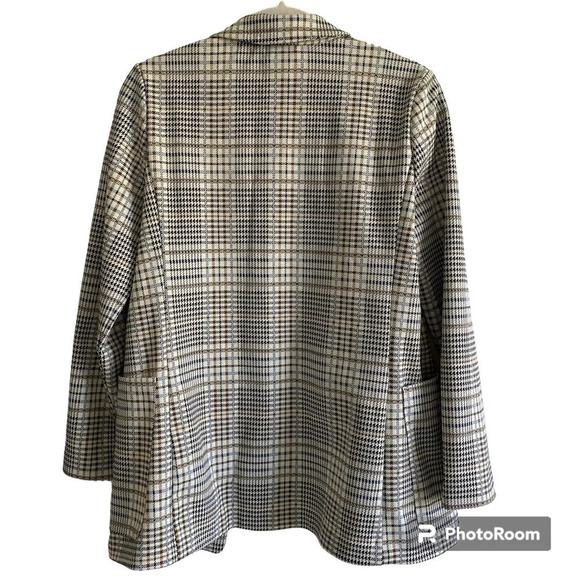 H&M Plaid Blazer and Stretchy Wide Leg High Rise Pants Set Size S/4 - Picture 6 of 13